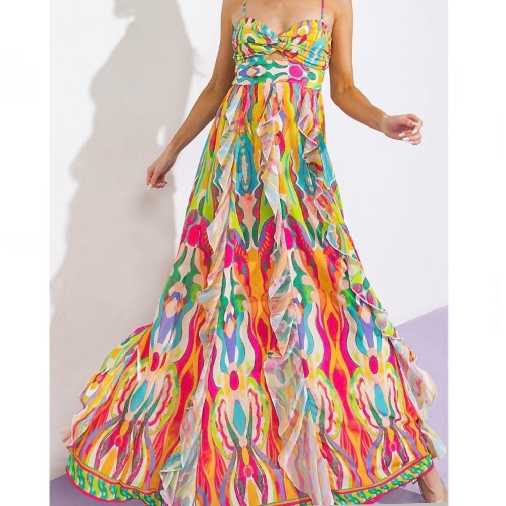 NWT Flying Tomato “DANCE THE NIGHT AWAY”MAXI DRESS Small - Picture 5 of 13